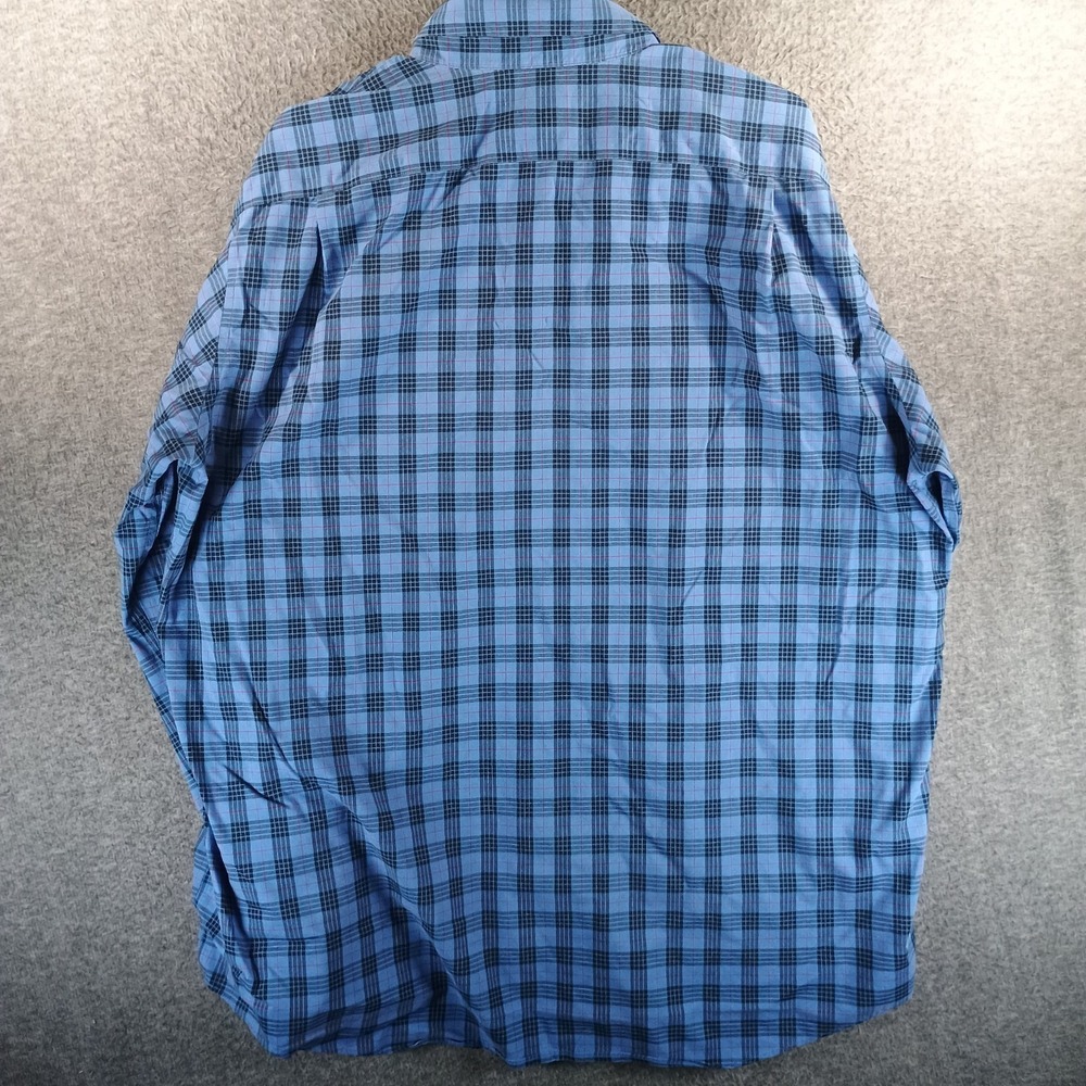 LL Bean Wrinkle-Free Kennebunk Sport Shirt Men XL Traditional Fit Check Blue Red - Picture 5 of 8